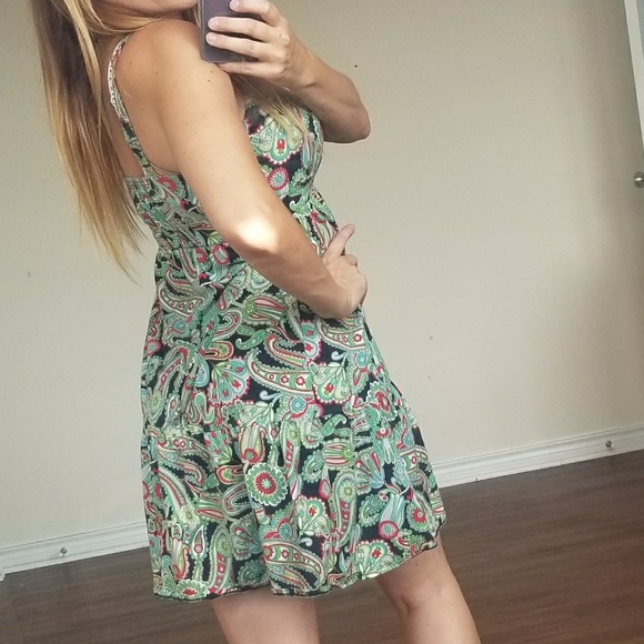 LOFT paisley green dress - Picture 5 of 8